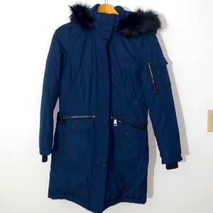 Brand new Navy Blue Calvin Klein Winter coat. Size XS.